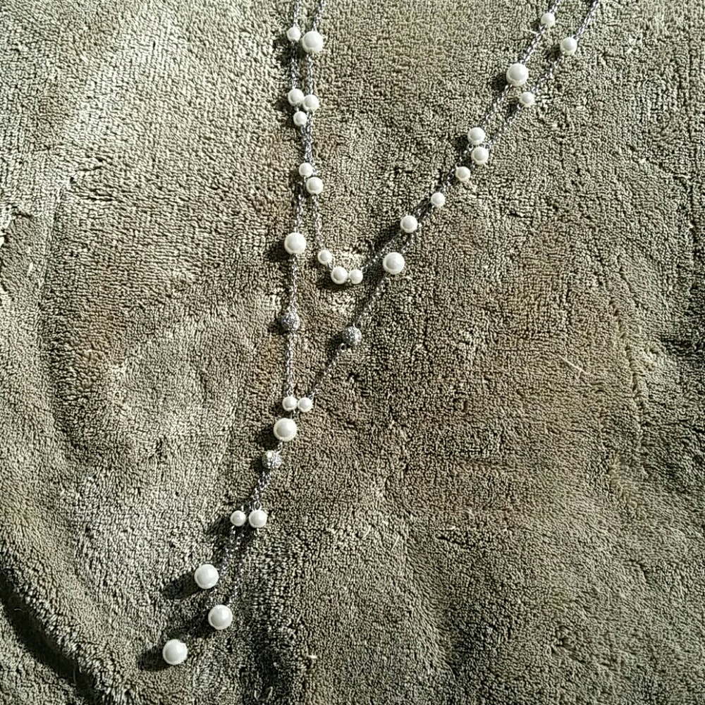 Pearl and crystal necklace