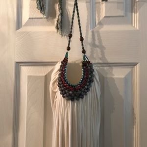 Long white maxi dress cotton