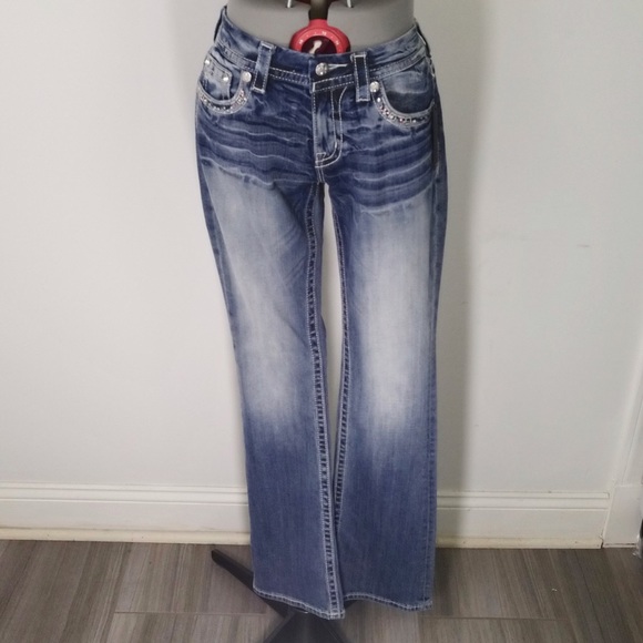 NWT Miss Me Distressed Mid-rise Bootcut Jeans - Picture 2 of 4