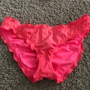 Victoria secret swim ruffle pink bottoms