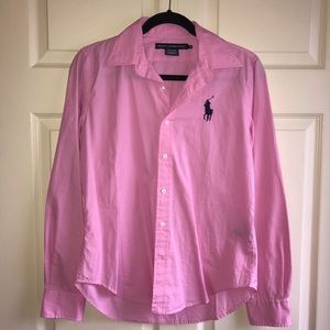 Pink Button Down Shirt Ralph Lauren