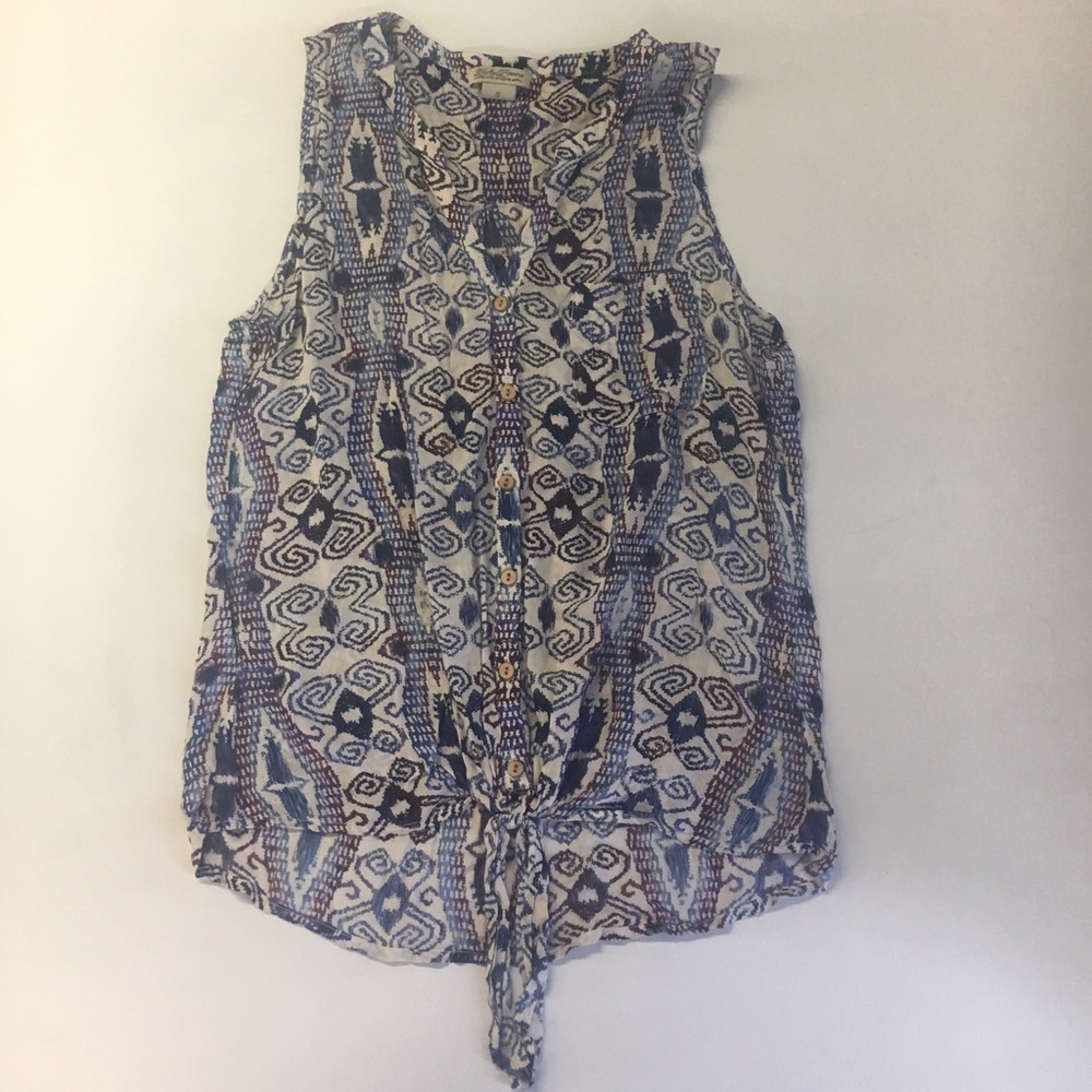 Lucky Brand  Patterned Tank with Tie