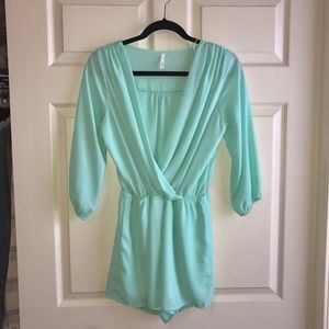 Seafoam Green Romper