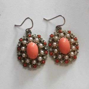 Banana Republic Gold & Coral Earrings