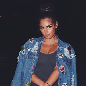 Distressed denim jacket