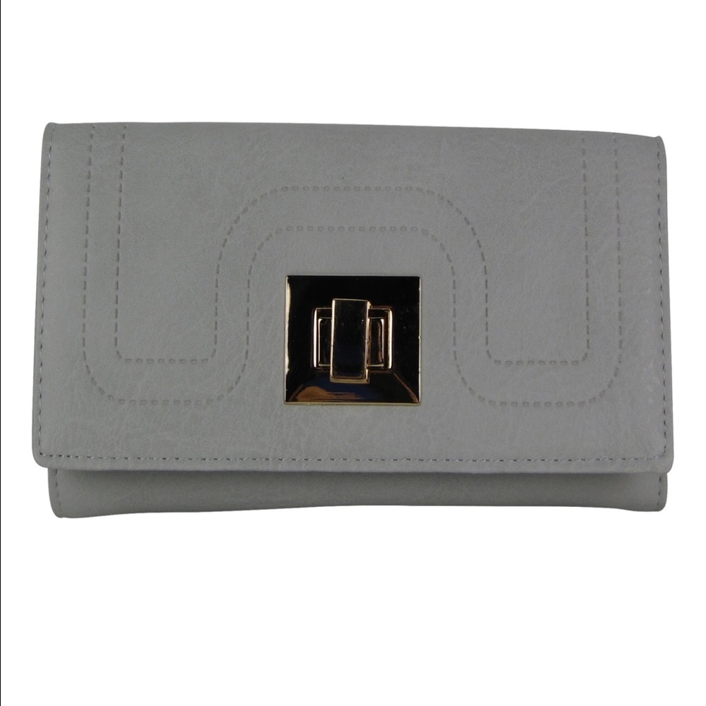 Gray Plain Look Fashion Wallet