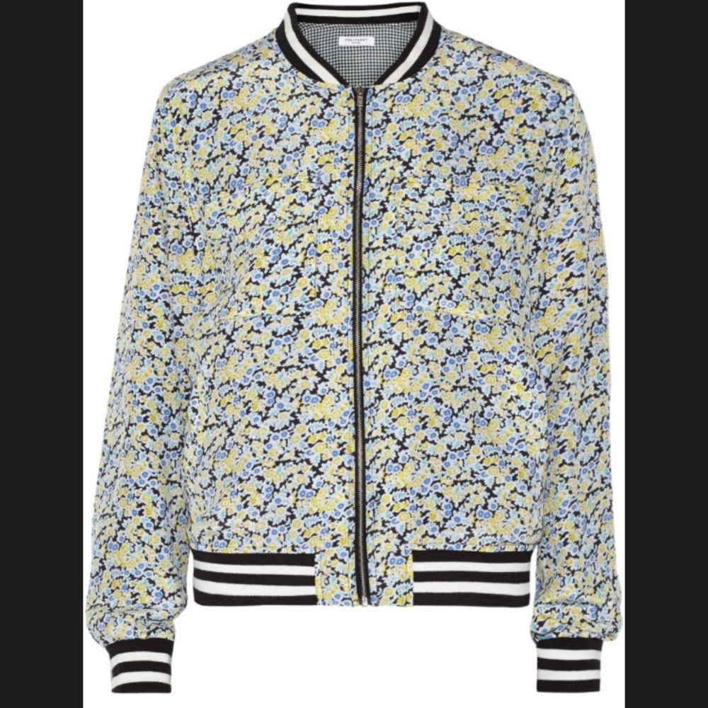 Equipment Femme 100%Silk floral jacket