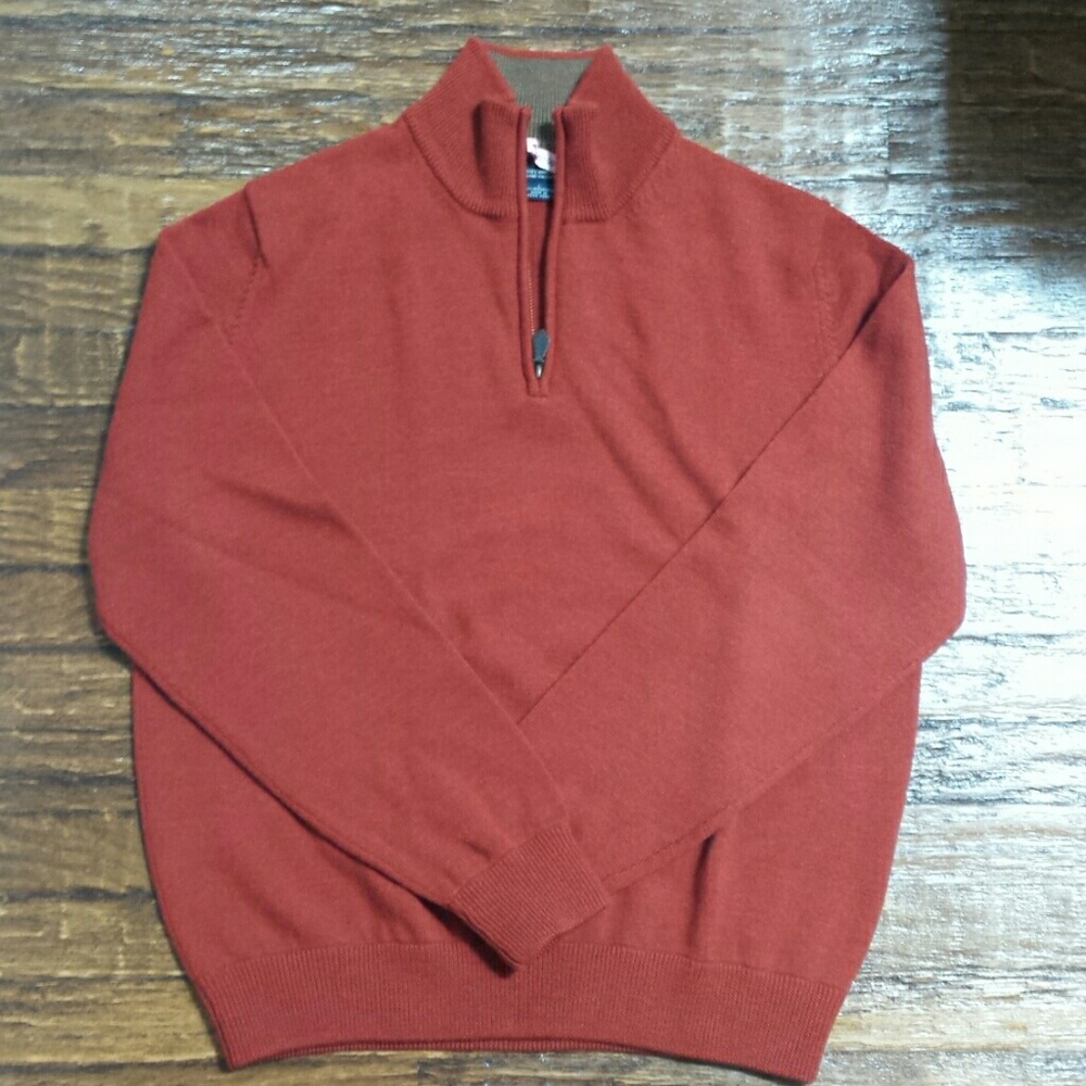 Brooks brothers 346 men's L brown/orange sweater