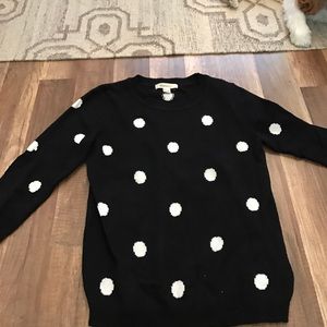 Black and white polka dot sweater
