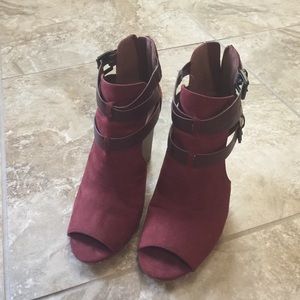 Open toe boots