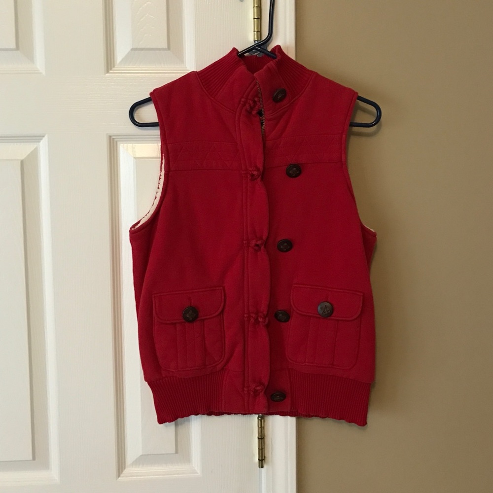 Red winter vest