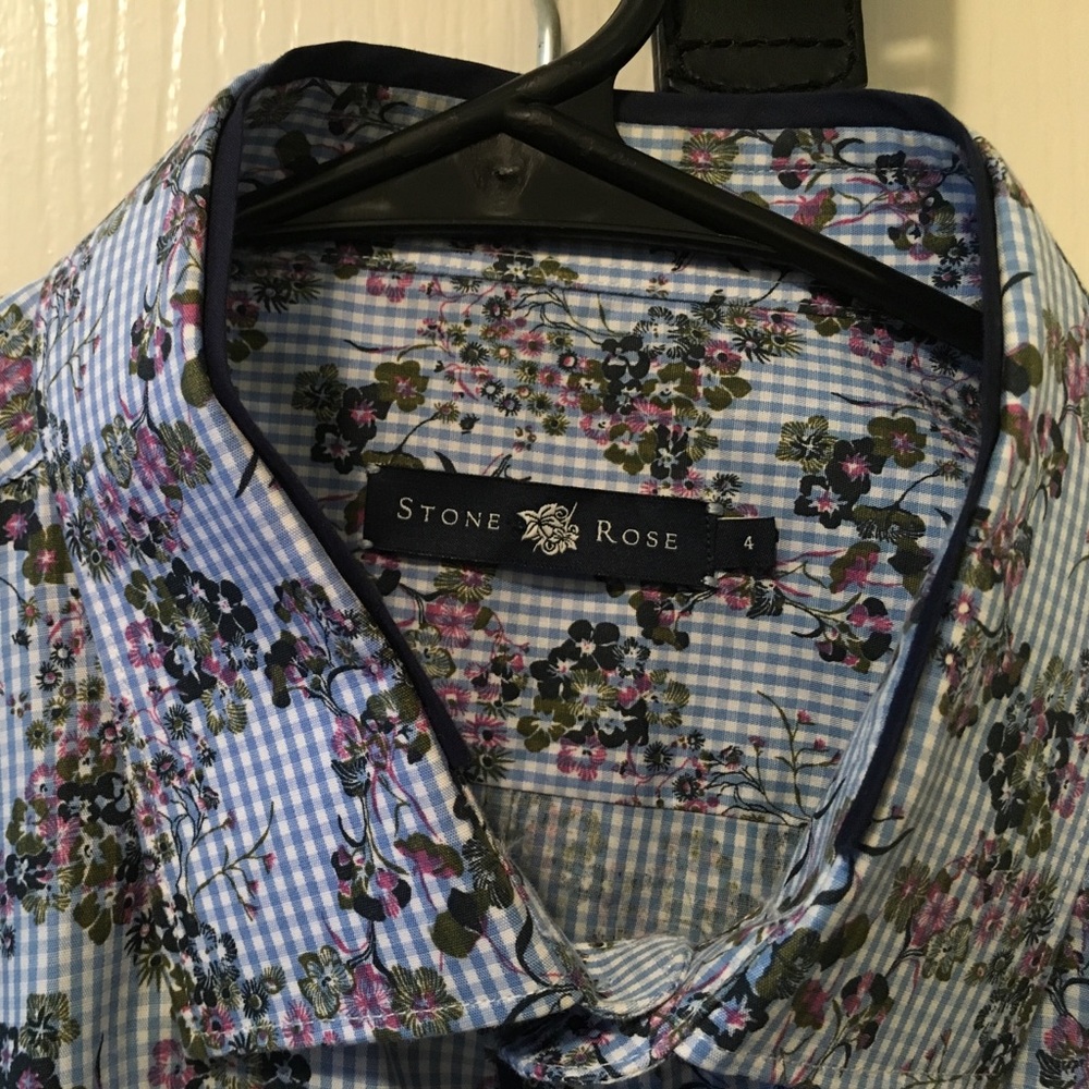Stone Rose Button Down Shirt Size 4