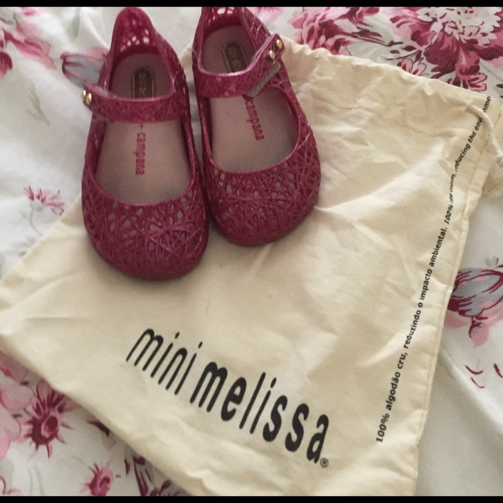 Mini Melissa + Campana toddler shoes.
