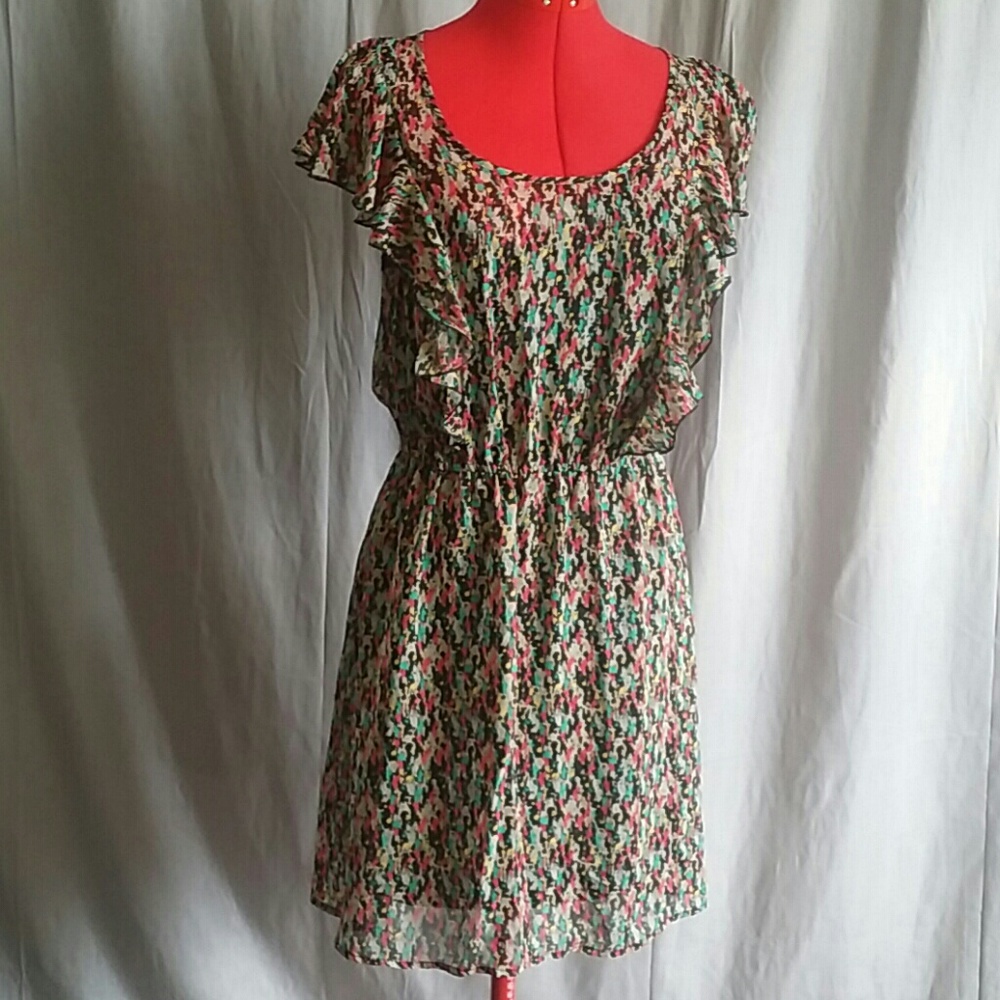 Black Rain Dress Size Small Multi-color