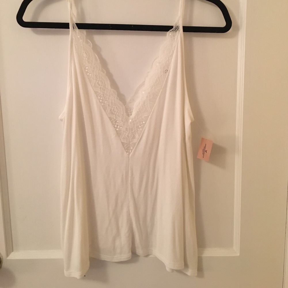 white AEO tank top
