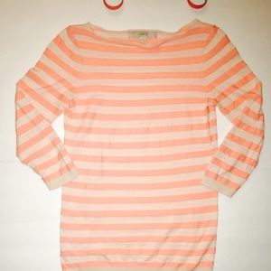 Loft striped peach/ light peach sweater