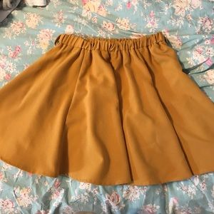 Mustard yellow skater skirt