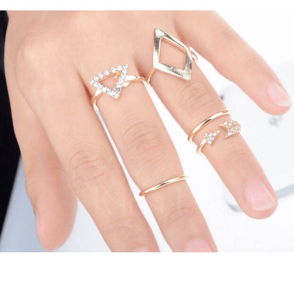 Jewelry | gold midi ring set of 5 - Picture 2 of 2