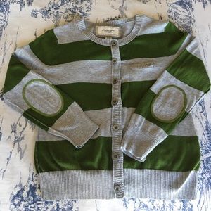 🎄Green and grey cardigan!