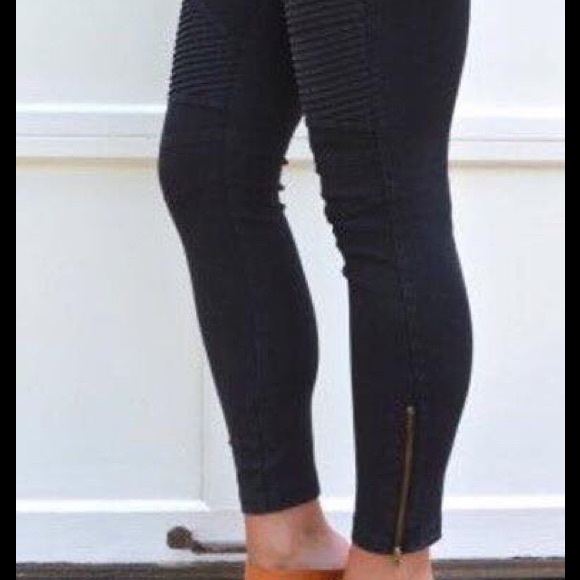 Black Moto Jegging! - Picture 2 of 3