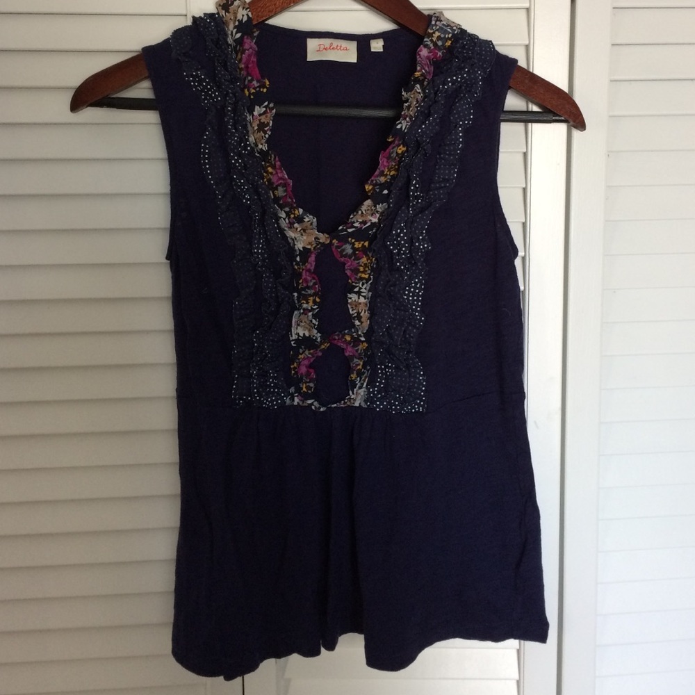 ANTHROPOLOGIE DELETTA tuxedo tank