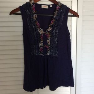ANTHROPOLOGIE DELETTA tuxedo tank