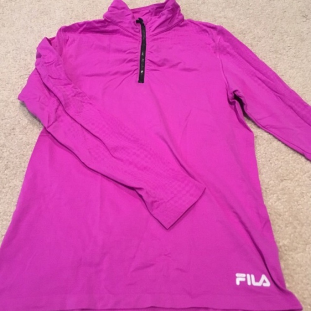 Large fila magenta half zip