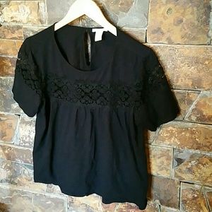 H&M black lacy top