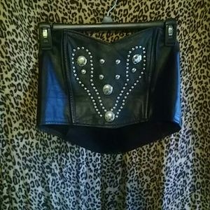 Black Leather bustier