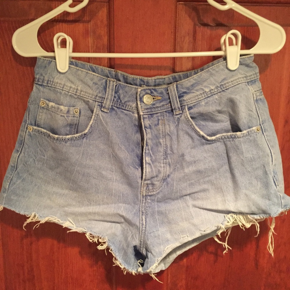 Zara High Rise Denim Shorts