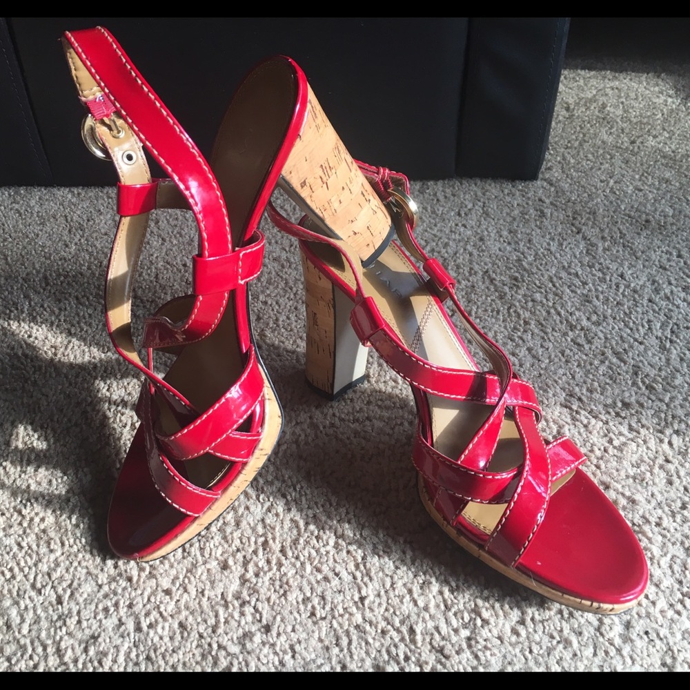Tahari Red Sandals size 10
