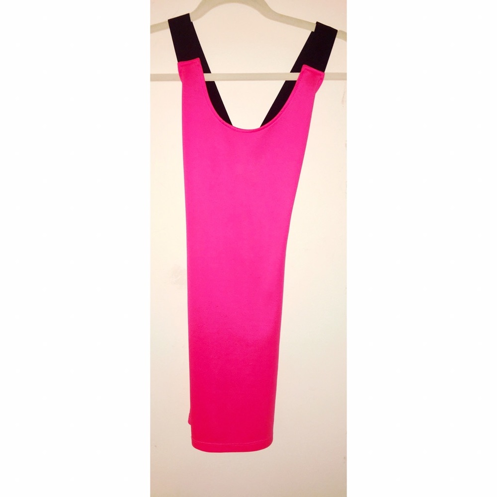 Hot pink mini dress