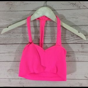 New Free People Neon Prink Seamless Sports Bar