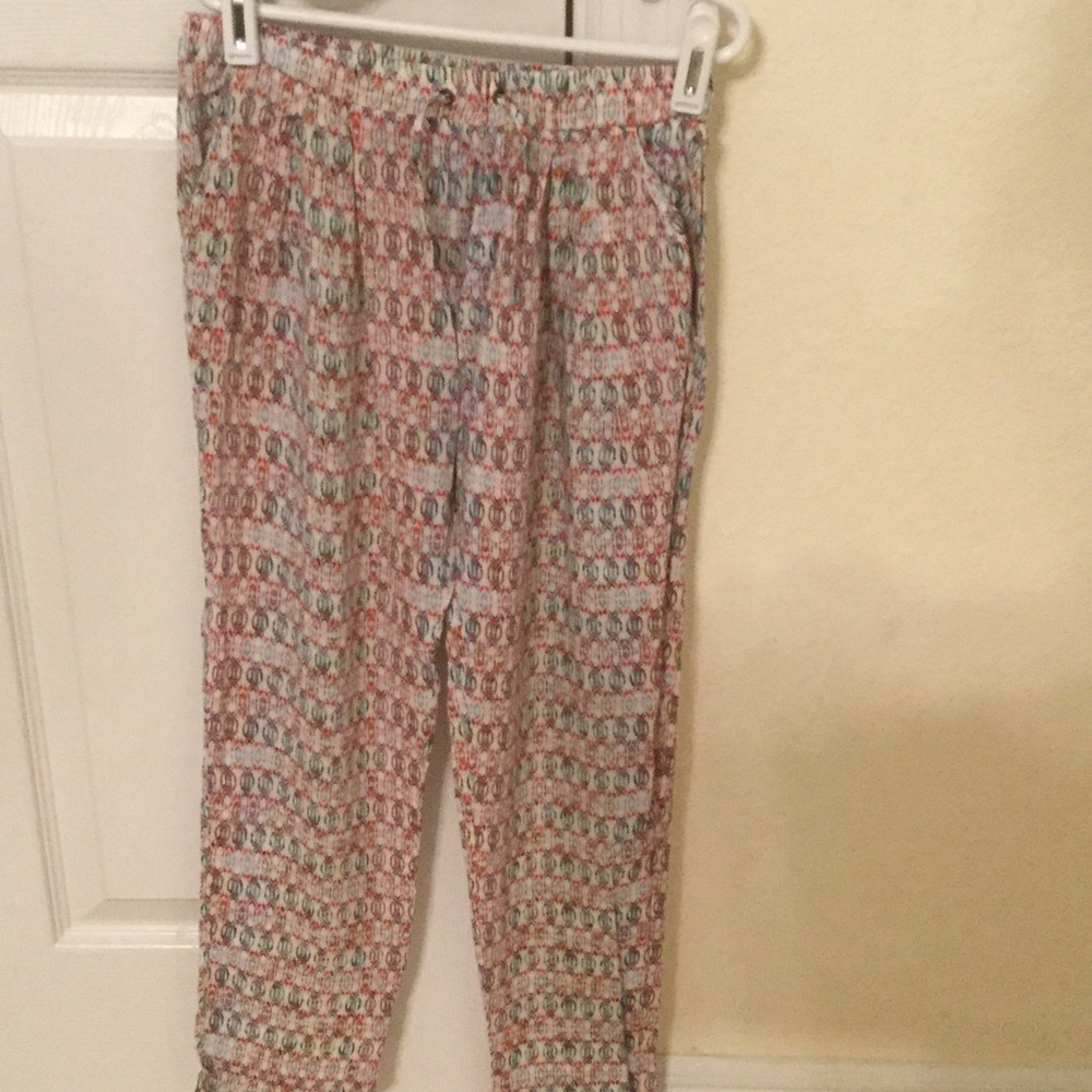 Girls silk drawstring pants