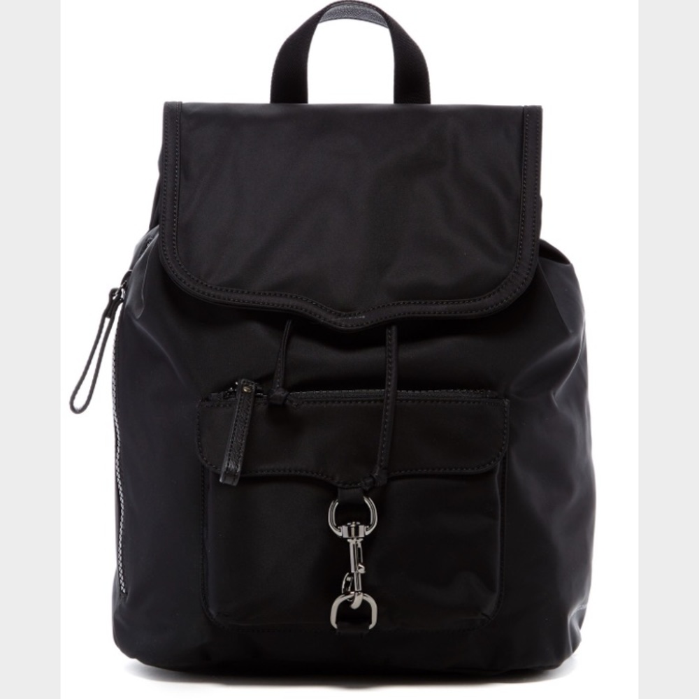Rebecca Minkoff Black Nylon Bikeshare Backpack NEW