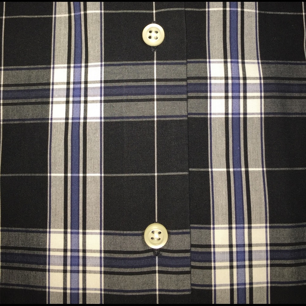 Banana Republic NWT Dark Check Non-Iron Slim Fit