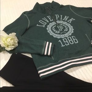 PINK Victoria's Secret half zip pullover sweater L