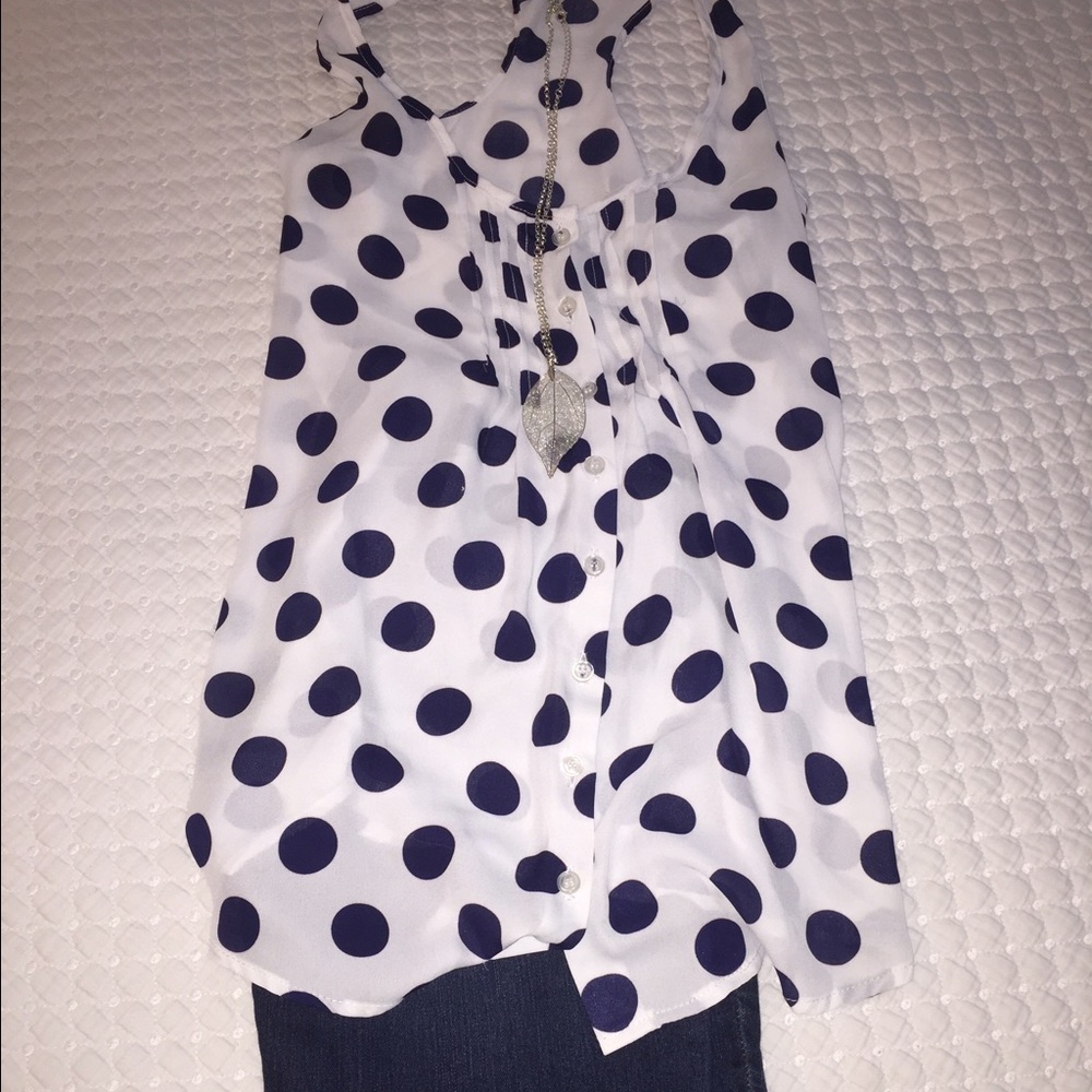 Polka dot tank top