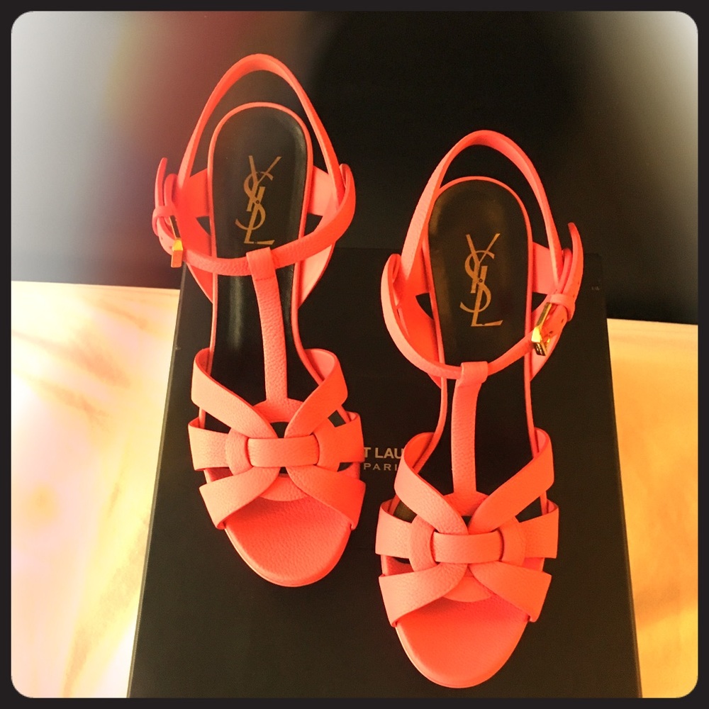 YSL 😻💃🏽 Tribute Co 75 Sandal Heel - Rose Clair