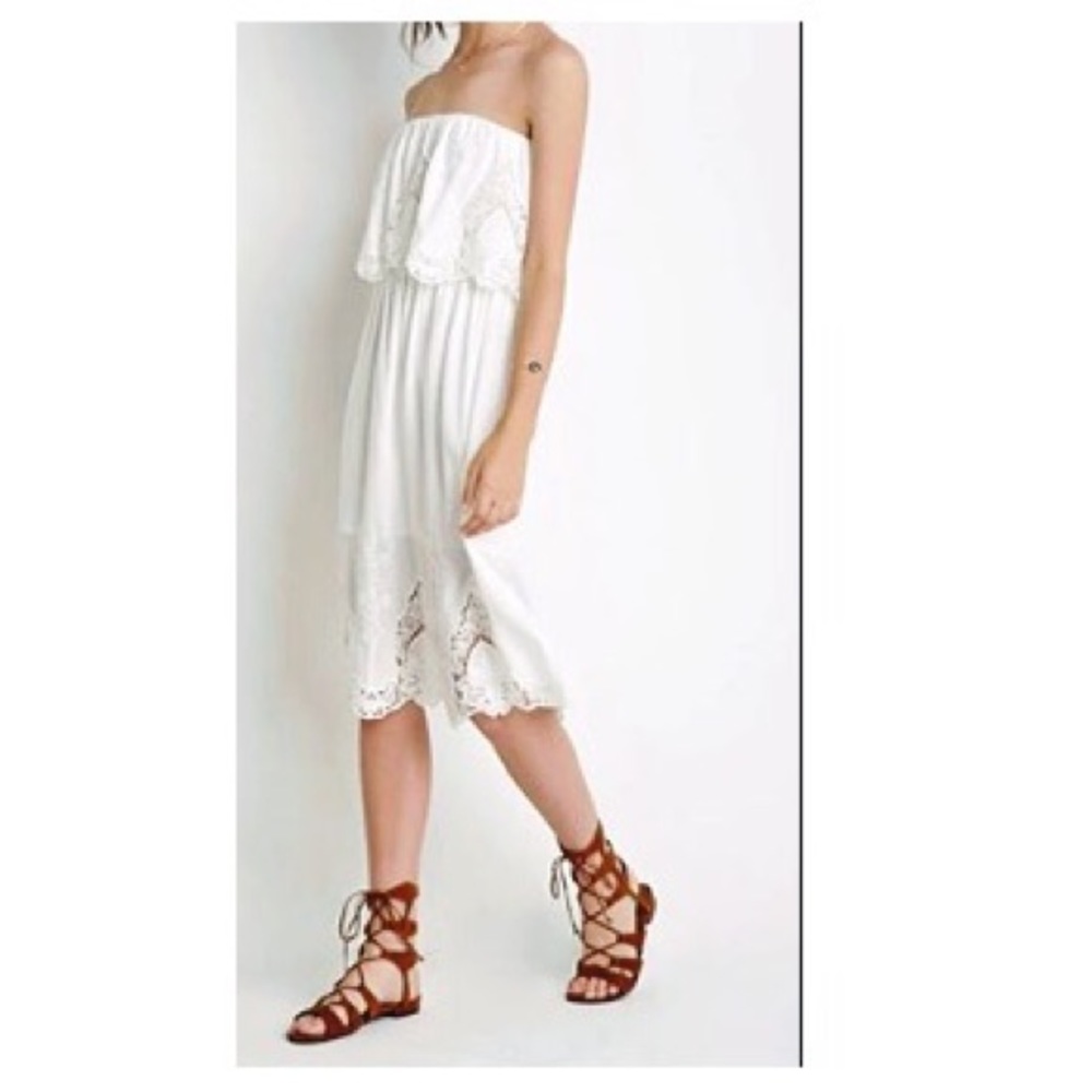 White Strapless Forever21 Dress