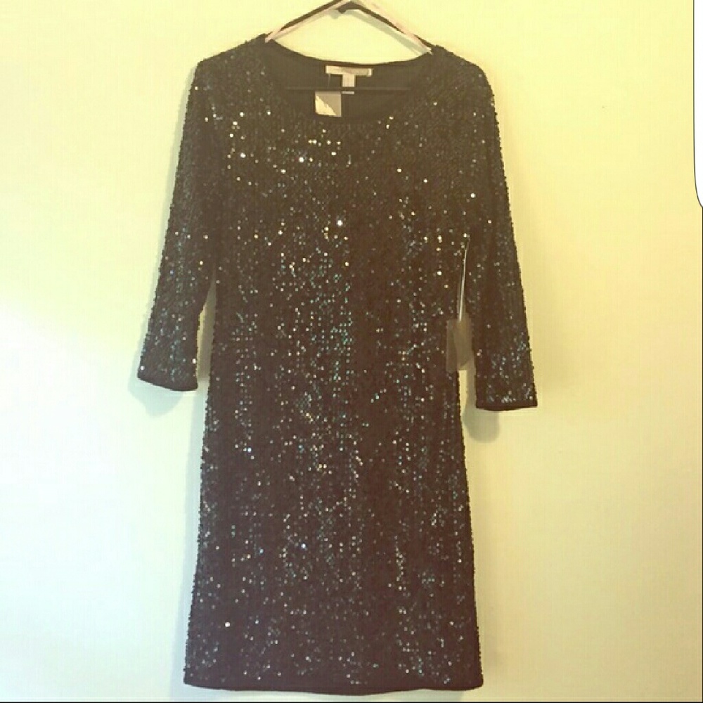 Black Sequin Cocktail Dress