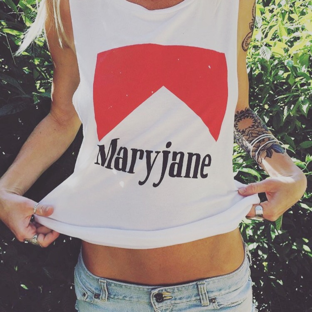 LAST ONE! MARYJANE women's muscle tank in white