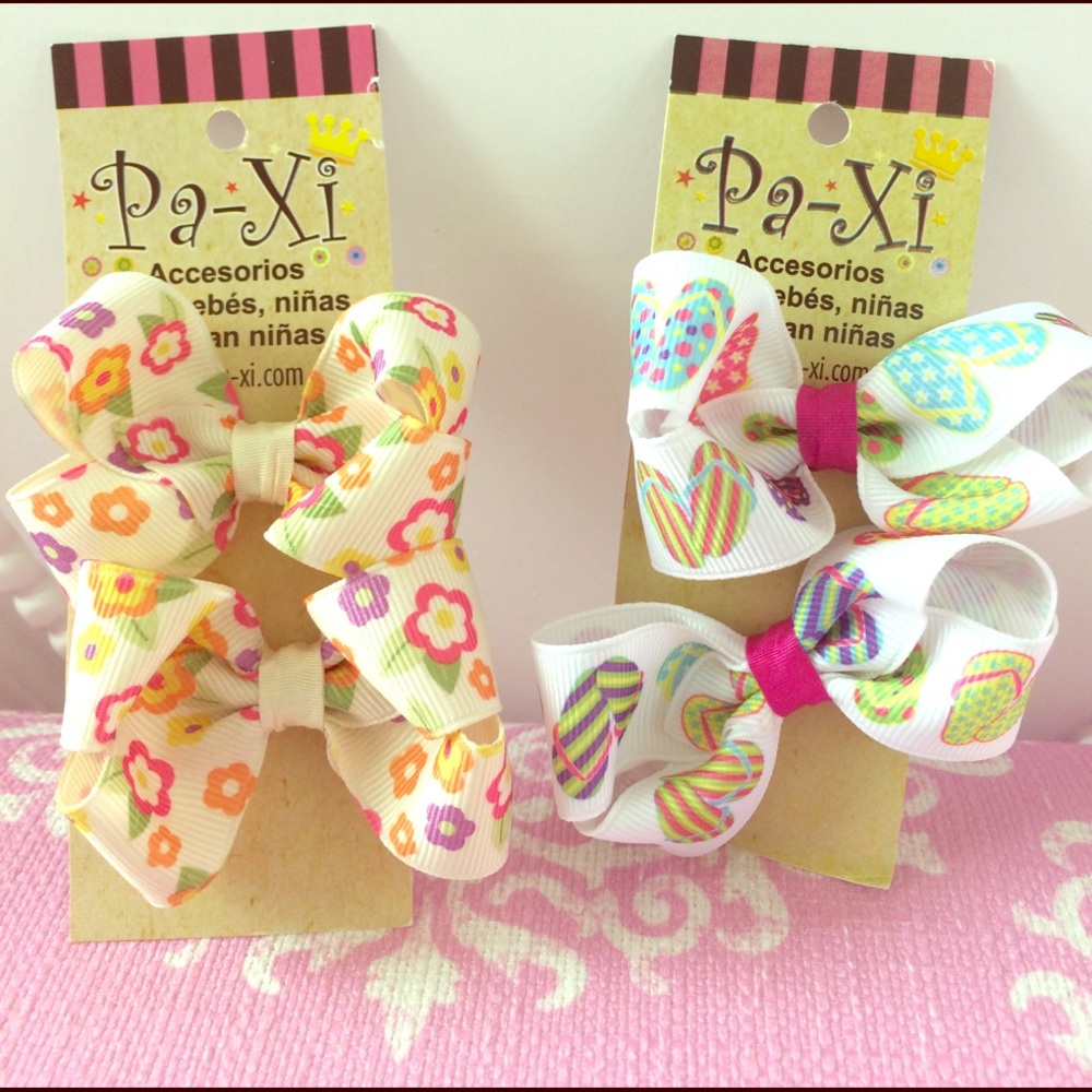 ☀️Sun Lovin Bow clip set 🎀