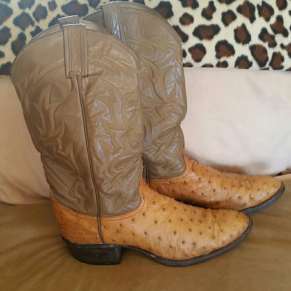 *SOLD* Men's ostrich cowboy boots