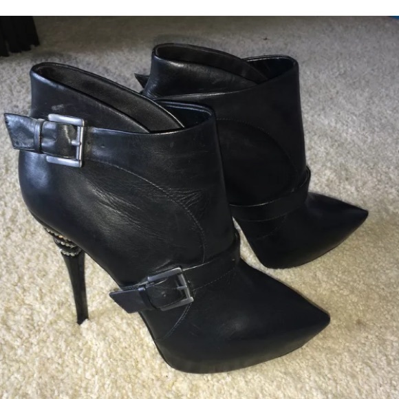 Guess by Marciano Leather Platform Bootie Boots 8 - Picture 1 of 6