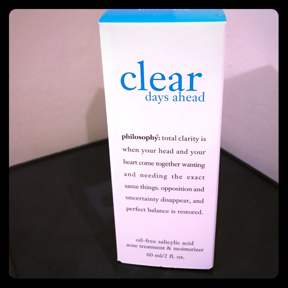 *SOLD*philosophy clear days ahead acne moisturizer
