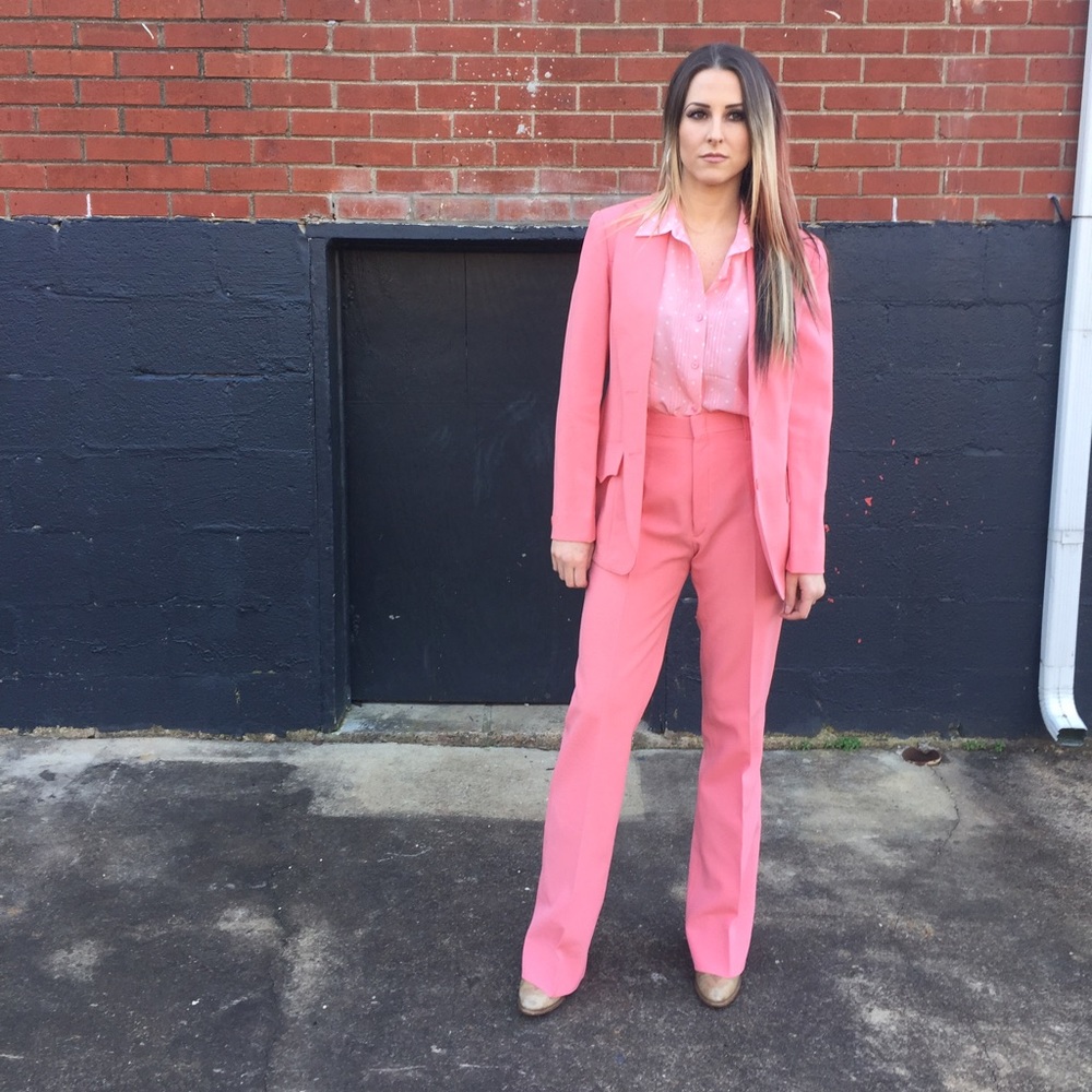 Vintage pink western suit - Picture 1 of 4