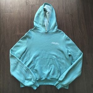 Wildfox Scripted Malibu Sweatshirt - Rain Drop