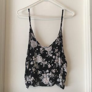 Brandy Melville Floral cropped top.