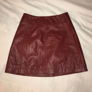 Free People Faux Leather Skirt